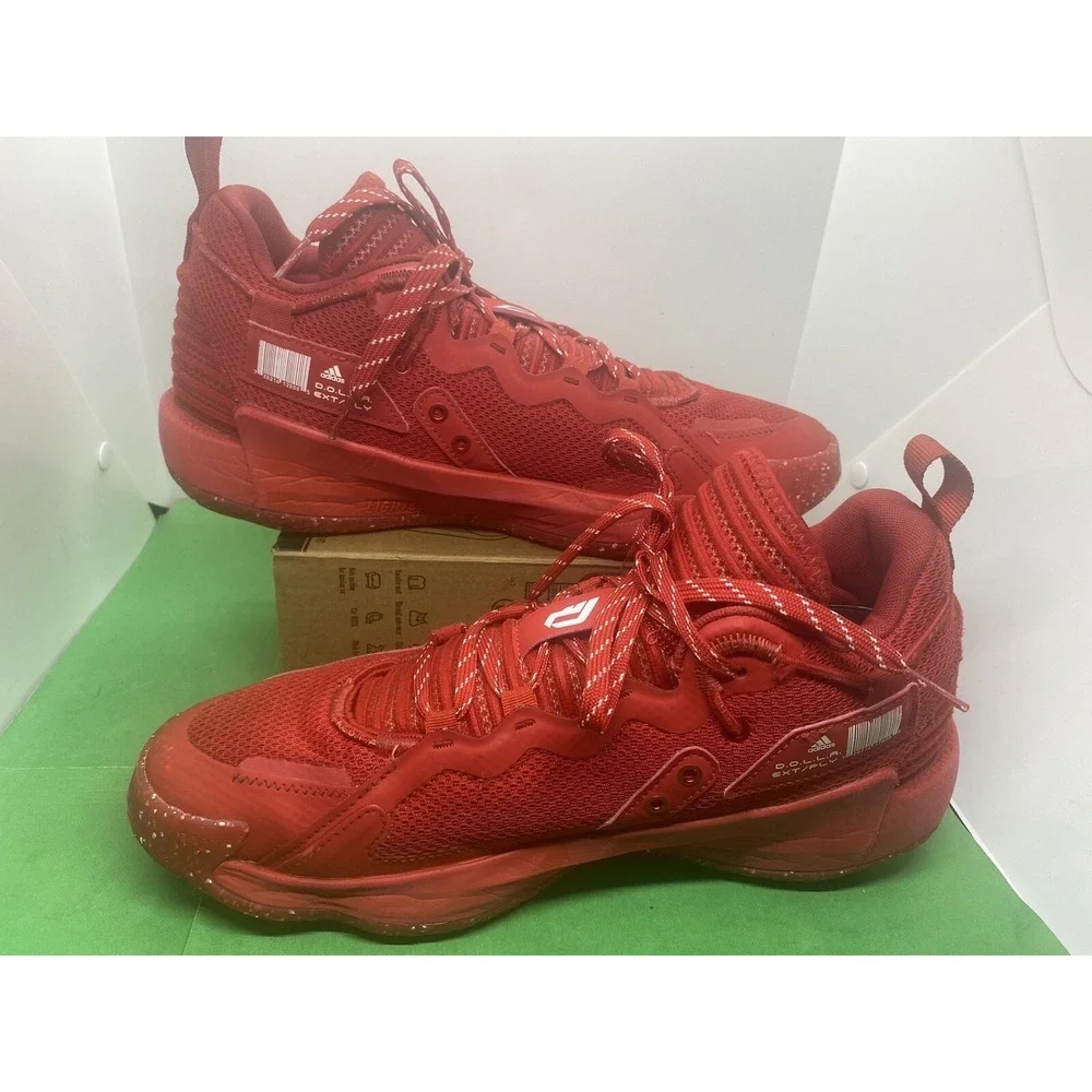 Adidas Dame 7 EXTPLY Red Opponent Advisory GW7899 Mens Size 10 Basketball Shoes